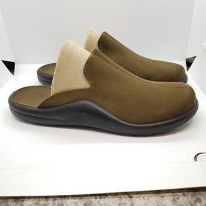 Hammacher Schlemmer The Gentleman's Walk On Air Indoor/Outdoor Slippers Size 12